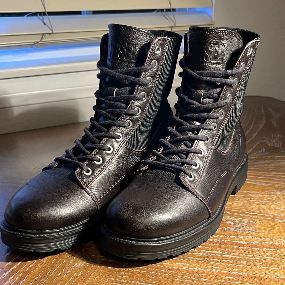 Diesel Leather Boots Men’s 8.5 Chocolate Brown